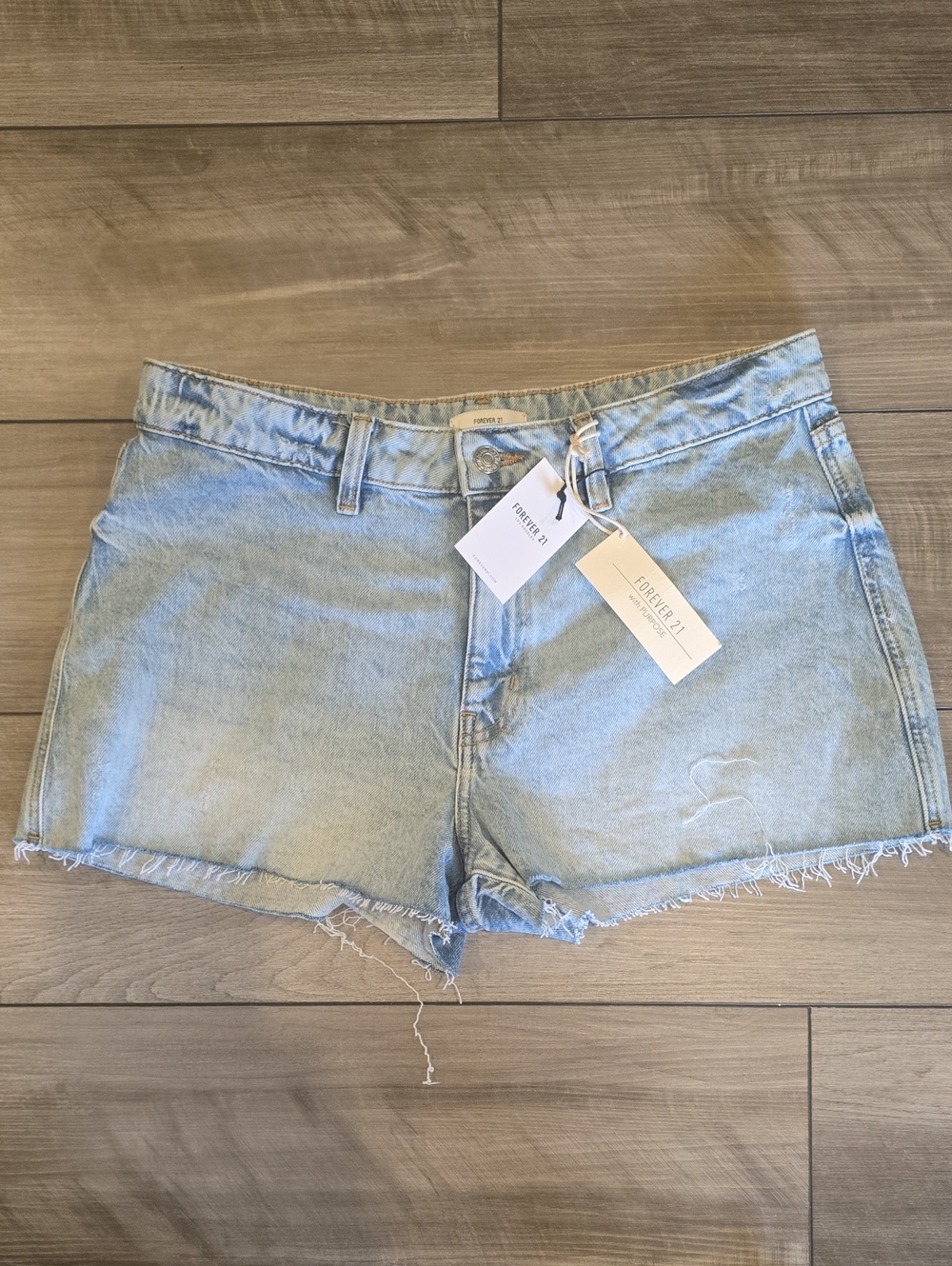 Forever 21 Light Blue Denim Cutoff Shorts Size 30